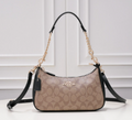 Coach Teri Shoulder Bag Brown Black