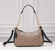 Coach Teri Shoulder Bag Brown Black