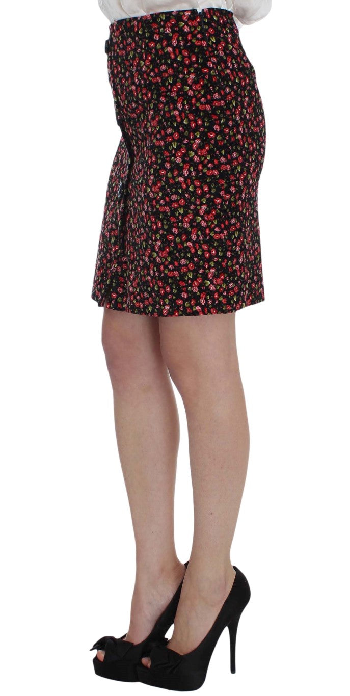 Black Multicolor Floral Suit