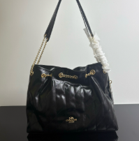 Coach Evelyn Large Shoulder Bag Black